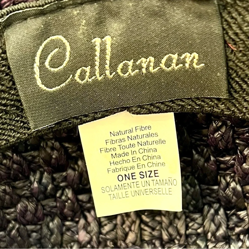 Vintage Callanan Romantic Resort Natural Europe purple Victorian brim hat womens